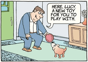 ComicStripOTD's tweet photo. Canine capers, feline flatulence and other amusing concepts. Click here -- https://t.co/moWULL1SC6 -- to join @araeside @JimMeddick @blisscartoon @cathywilcox1 @GaryDelainey @EdisonLeeComics @geneweingarten #RealLifeAdventures @RinaPiccolo & @Hilary_Price https://t.co/z8OxnQsMqI
