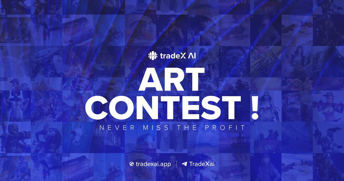 ✨CALLING ALL ARTISTS! 💕

Share any artwork featuring the TradeX AI logo and snap a pic 📸

1️⃣Send pic here
2️⃣Tweet with #TradeXAI #TradeX, mention @tradexaiapp
3️⃣Join Global Channel: @tradexai
4️⃣ Like, RT &amp; Tag 3 pals

🤑 Prize: $250 in TradeX
⏱Deadline: September 3

#TradeXAI