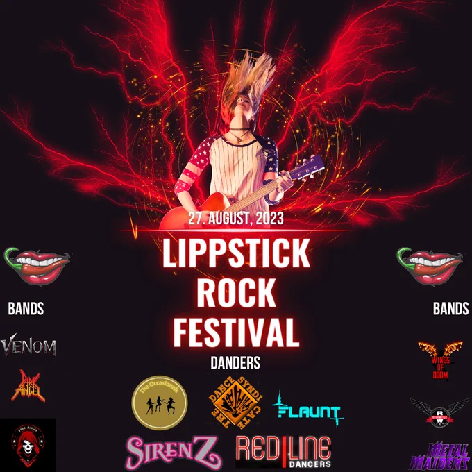 *** DON'T MISS IT ***

LIPSTICK Rock Festival
6 famous bands incl. Venom &amp; Rockwitch
plus 4 stunning dance groups

Sunday Aug 27th starting 6 pm CEST / 12am EDT

See you at Rusty Field

<a href="/3dxchat/">3DXChat</a>
<a href="/MucSven/">MucSven3DXChat</a>
<a href="/AndreaMarie77/">AndreaMarie</a>

#3dx #3dxchatgame #3dxchatlife