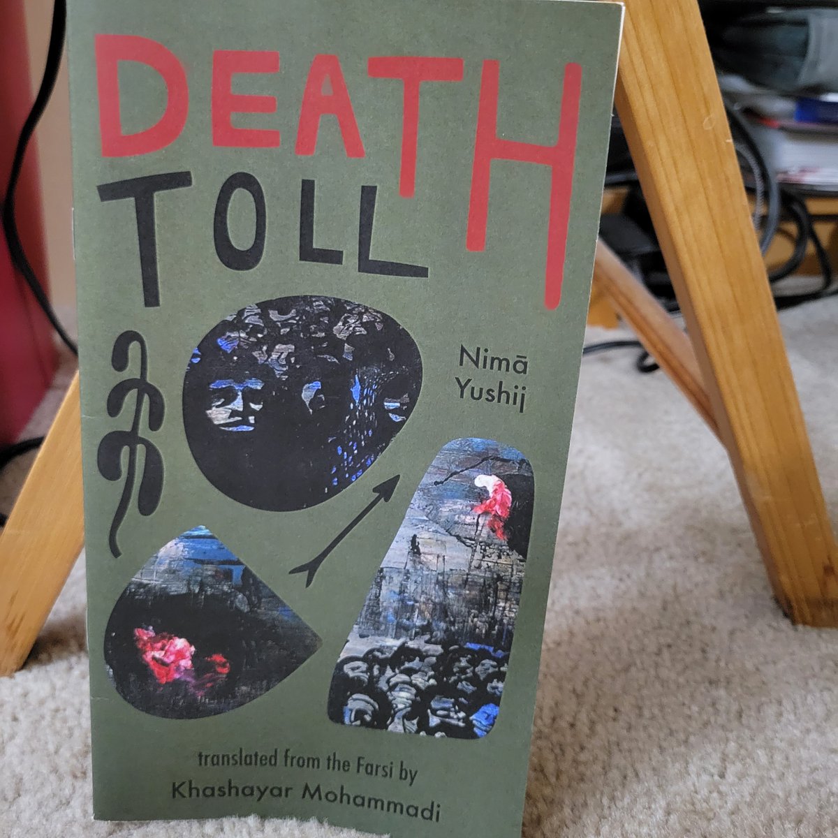 Nimā Yushij , Death Toll, Khashayar Mohammadi, translator, Gap Riot Press gapriotpress.com/shop/p/khashay… @gapriotpress #sealeychallenge a strong & mesmerizing work. also i should seek out more poetry in translation for this challenge in future.