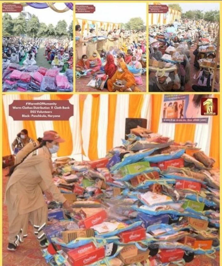 Do you know? Millions of Dera Sacha Sauda volunteers deposit clothes in #ClothBank and #ClothesDistribution for needy people with the inspiration of Saint Dr. Gurmeet Ram Rahim Singh Ji Insan