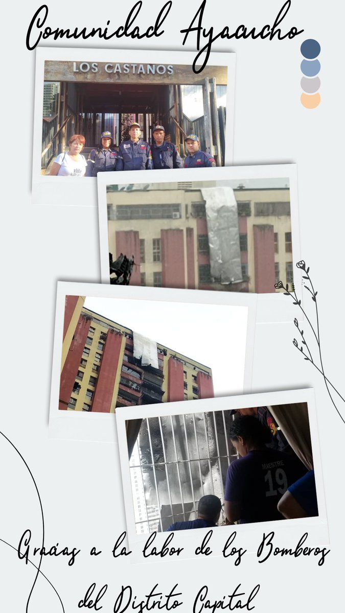 #26agosto La Comunidad AYACUCHO agradece a la gestión de los Bomberos Distrito Capital por su grandiosa labor en apoyarnos con quitar el manto del edificio que fue levantado por los vientos huracanados que vivimos en Ccs <a href="/dcabellor/">Diosdado Cabello R</a> <a href="/NicolasMaduro/">Nicolás Maduro</a> <a href="/gestionperfecta/">Carmen Meléndez</a> <a href="/Nahumjfernandez/">Nahum Fernandez</a>