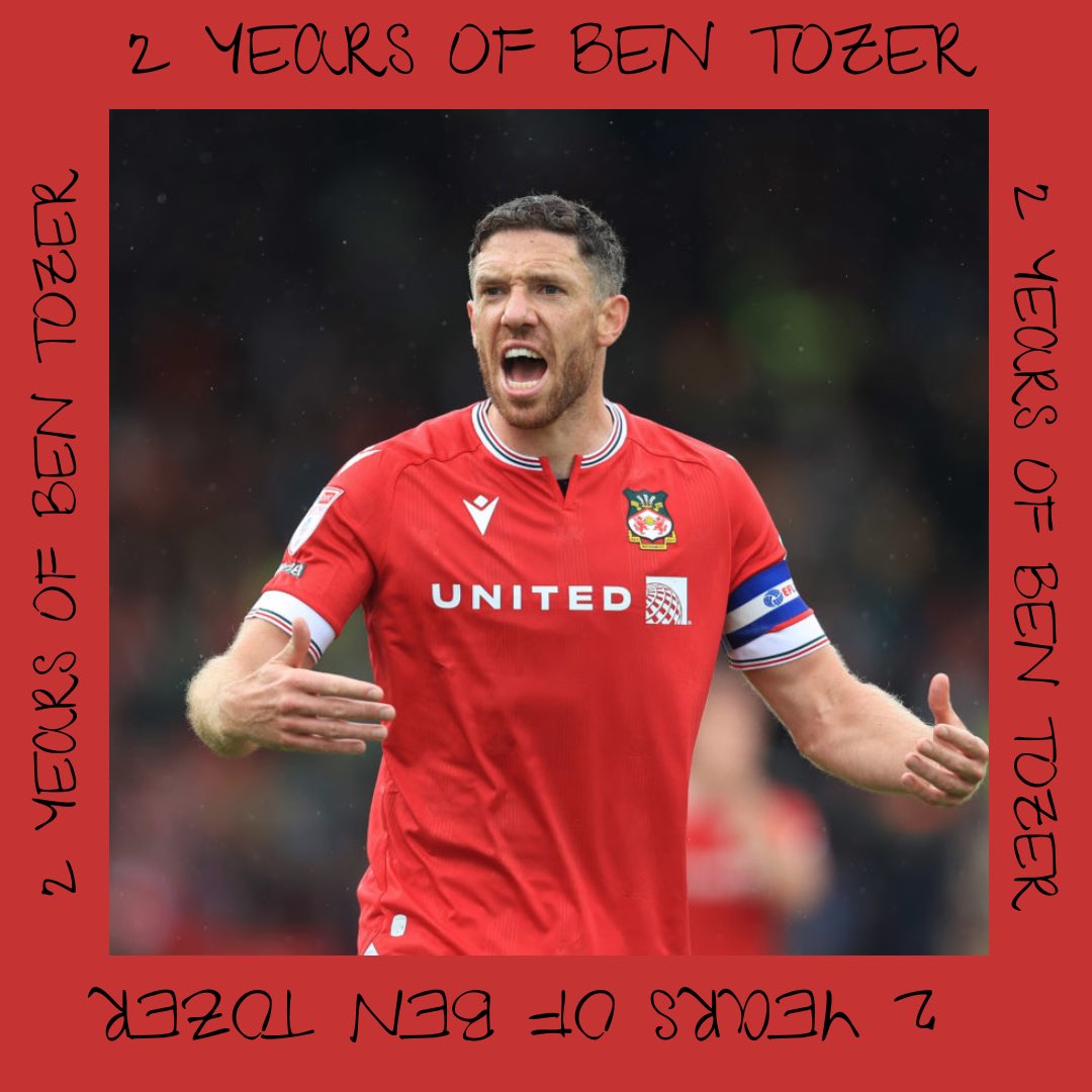 MeTheWifePod's tweet photo. ANNIVERSARY | 2 YRS OF BEN TOZER

On the 27 August 2021, @tozer_ben signed for @Wrexham_AFC . Where would we be without his long throws? 

Congrats on 2 years Ben

@robmcelhenney @vancityreynolds 

#wxmafc #wrexhamafc #bentozer https://t.co/jJopDX59TQ