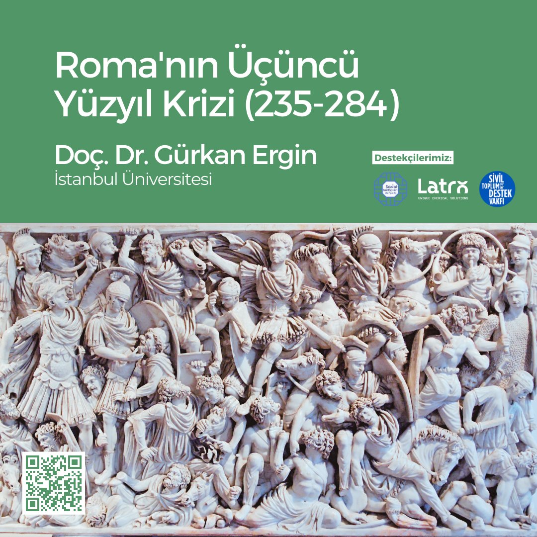 AreteProjesi's tweet photo. Arete Projesi'nin dokuzuncu videosu yayınlandı! Doç. Dr. Gürkan Ergin'in "Roma'nın Üçüncü Yüzyıl Krizi (235-284)" isimli dersi Arete Projesi'nin Youtube kanalında.        

Videomuza profilimizdeki bağlantıdan ve QR kod üzerinden ulaşabilirsiniz. https://t.co/o7wmT4f9wi