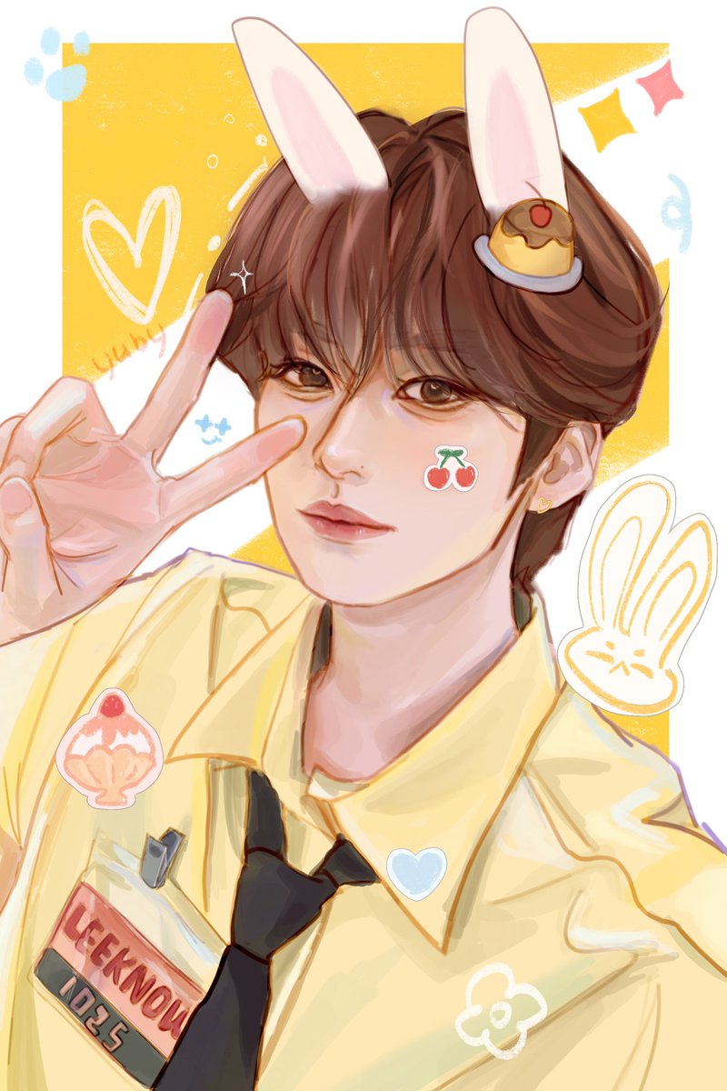 YubbYubby's tweet photo. 顾客nim，要买点布丁吗🍮🥹
#LeeKnow #리노 #Straykidsfanart #skzfanart https://t.co/yL3TomfyFf