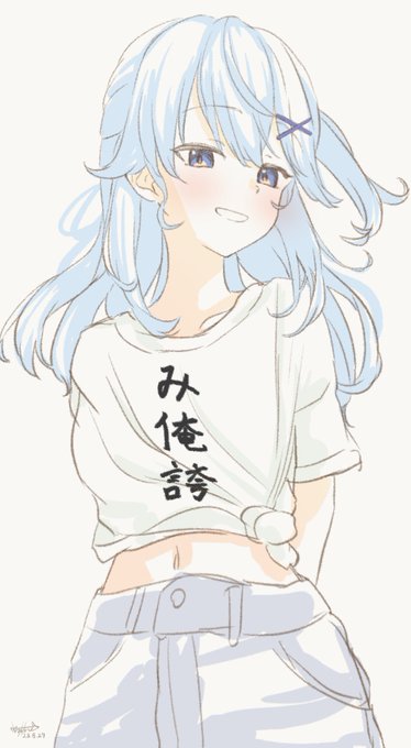 「文字Tシャツ 髪飾り」のTwitter画像/イラスト(人気順)