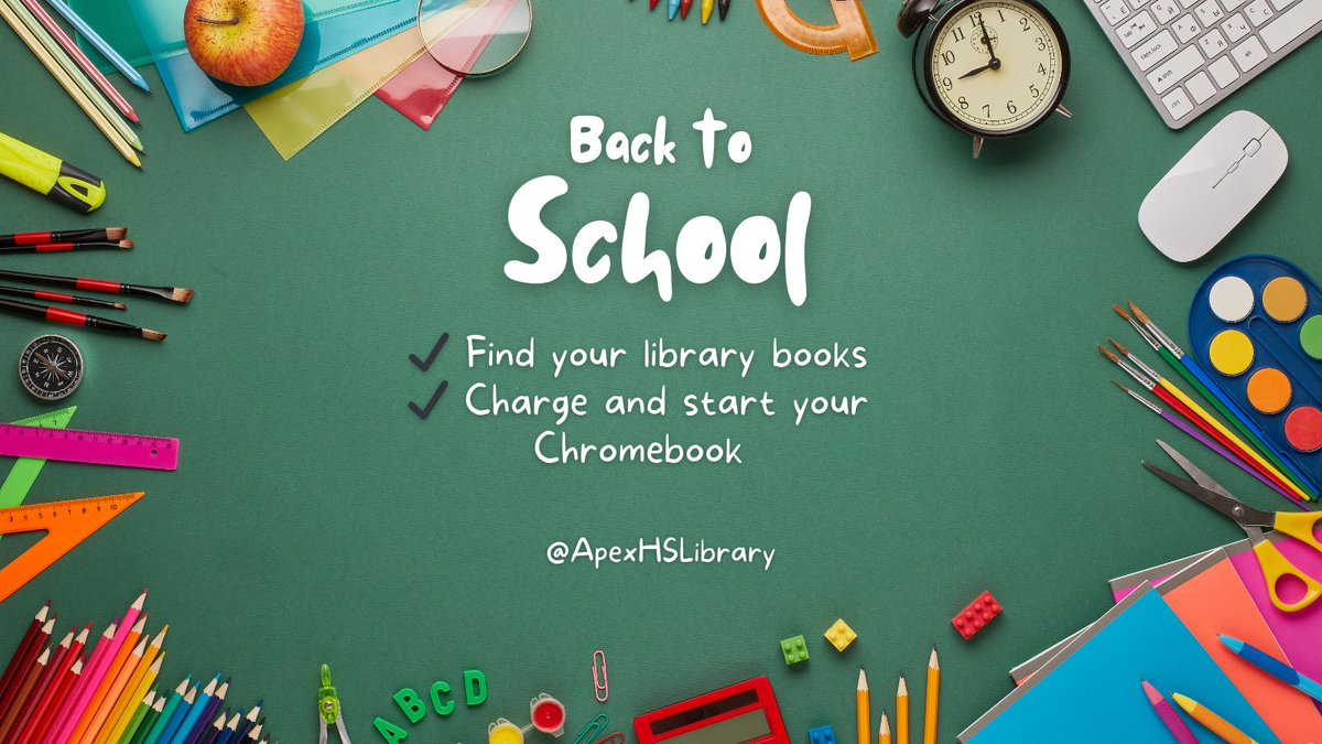 ApexHSLibrary's tweet image. Get ready @ApexHighSchool!