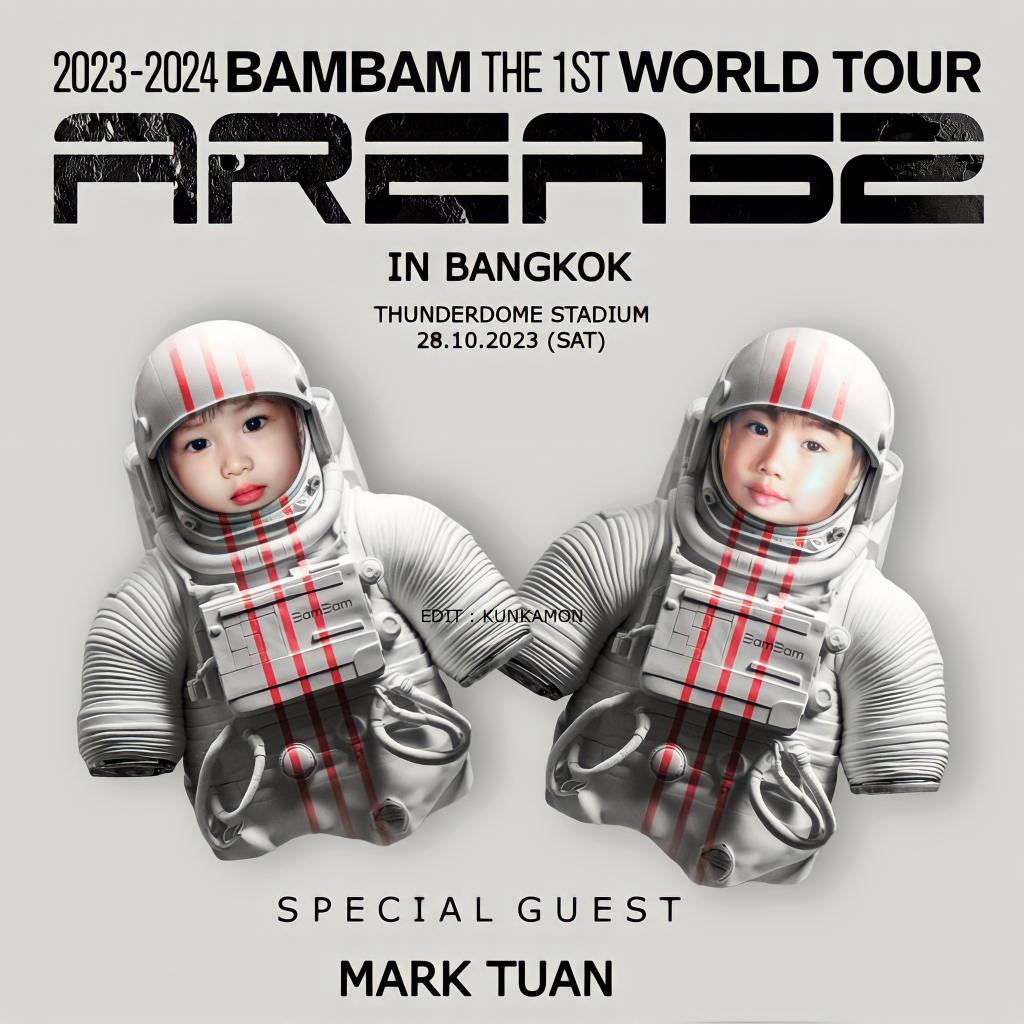 kunkamon_mint's tweet photo. S P E C I A L  G U E S T "MARK TUAN " 🤭🤭

#แบมแบมแอเรีย52inBKK https://t.co/kvAFIMmRs1