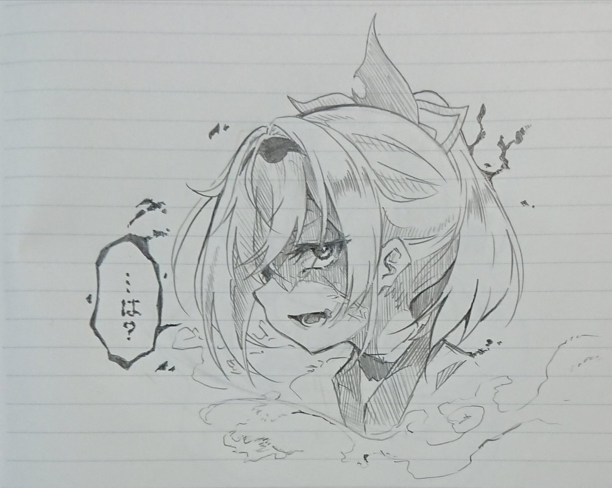 【※キャラ崩壊注意】 仲間を傷つけられた挙げ句、馬鹿にされたことにガチギレする風真いろはを描いてみました✨