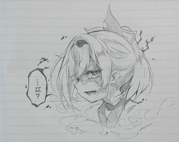 【※キャラ崩壊注意】 仲間を傷つけられた挙げ句、馬鹿にされたことにガチギレする風真いろはを描いてみました✨