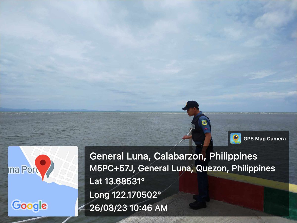 generalluna_mps's tweet photo. On August 26, 2023 from 10:39 AM onwards, personnel of General Luna MPS led by PSMS John Carlos C Marquez conducted foot patrol/police visibility around Poblacion and public market in connection with anti-criminality campaign of the PNP. https://t.co/ABFOOByzYq