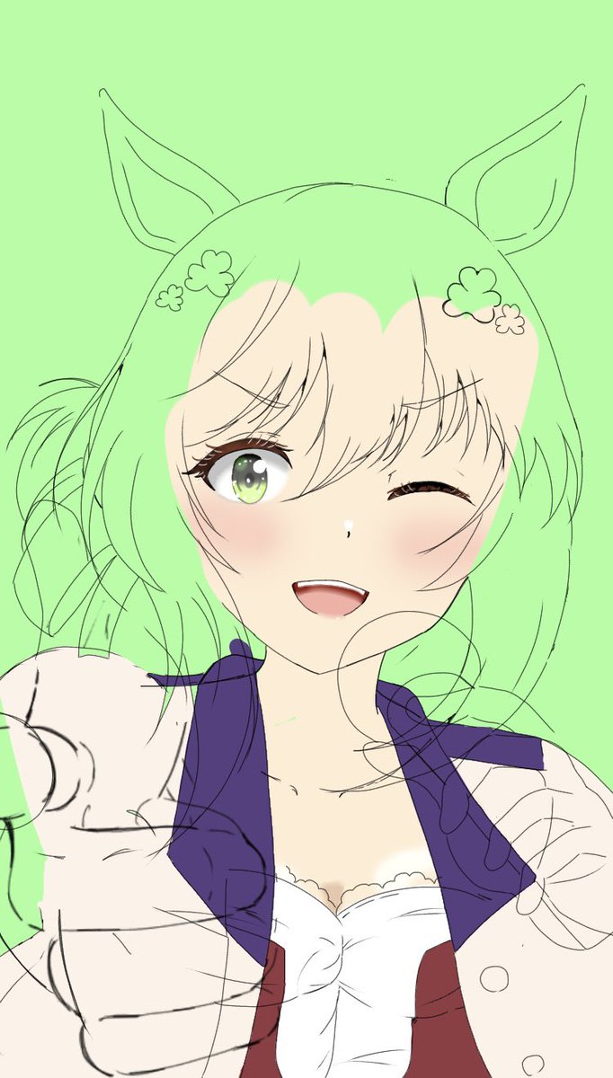#今月描いた絵を晒そう
3枚と途中のやつでした🙂
農繁期が終わったら再開します✨ 