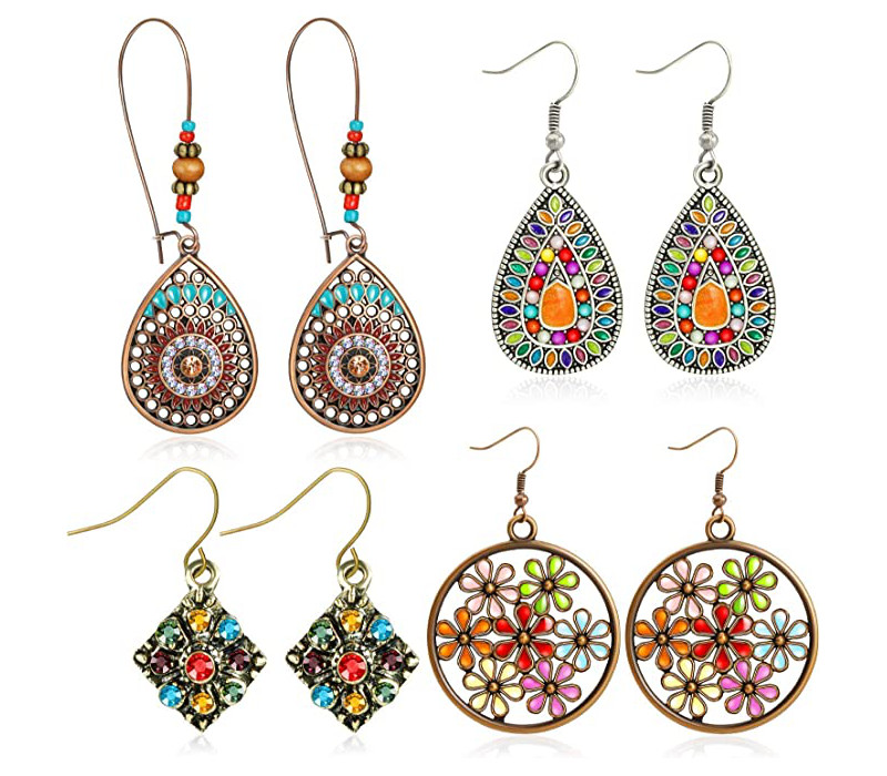 These are called 'Bohemian' earrings. There are several more styles to choose from than shown here. Find out more at oddgiftfinder.com/bohemian-earri… (#Bohemian, #earrings, #earings, #fashion, #fashionWear, #earPiercing, #piercedEars, #jewelry, #gift, #oddGift, #unusualGift, #birthday)