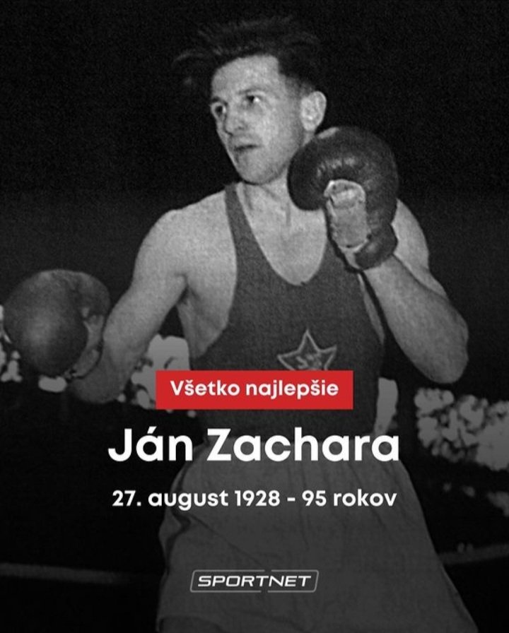 Ján Zachara, the Olympic champion in boxing, lives to be 95 years old, he is still an active trainer and teacher of boxing. We respect him very much and he is our role model. Mr. Zachara, we thank you and congratulate you.
