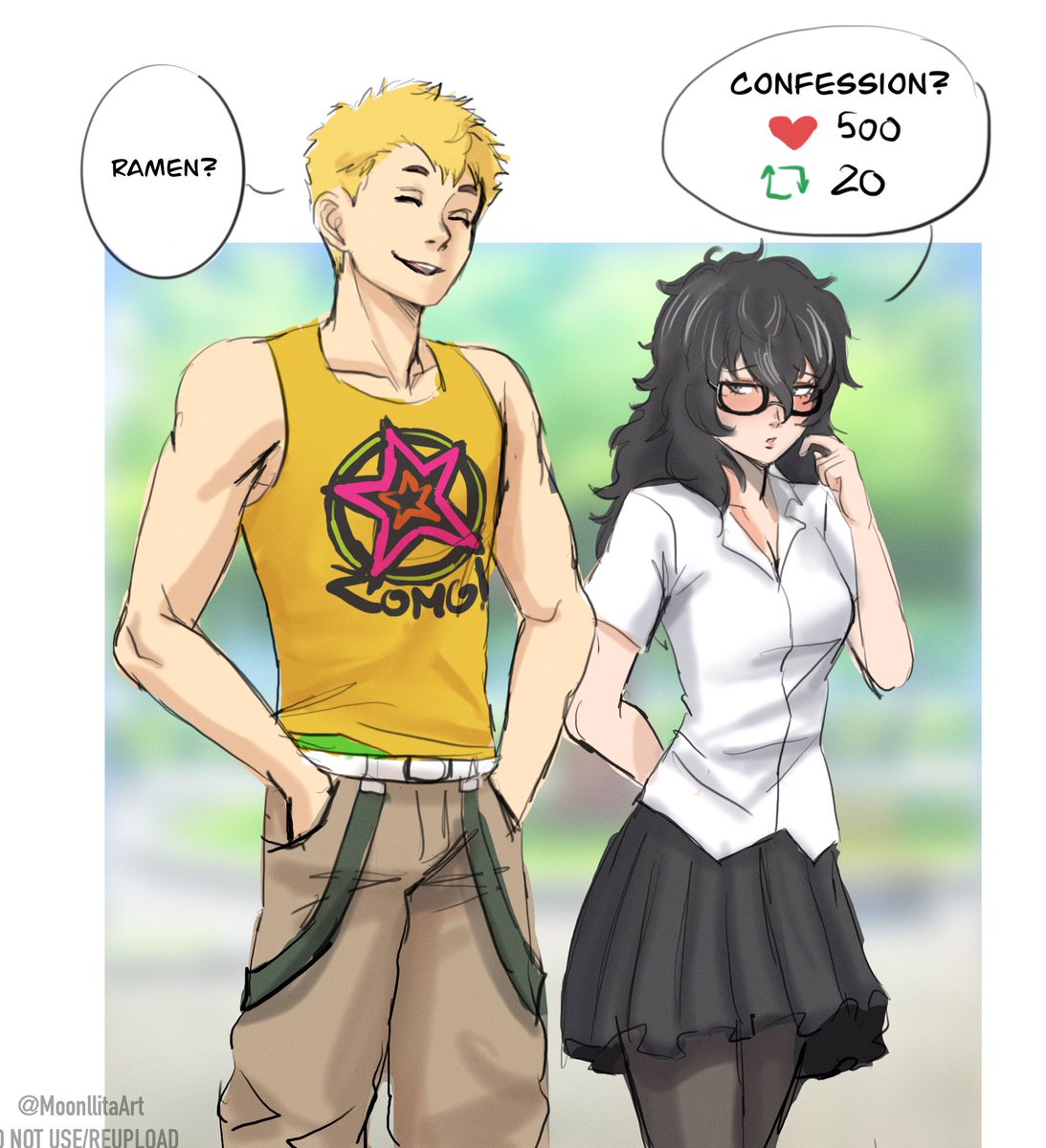MoonllitaArt's tweet photo. Time to play a little game ❤️
I guess it’s time for Ren to make her confession don’t you think? 

#p5 #persona5 #pegoryu https://t.co/Mtm3n2SmvA