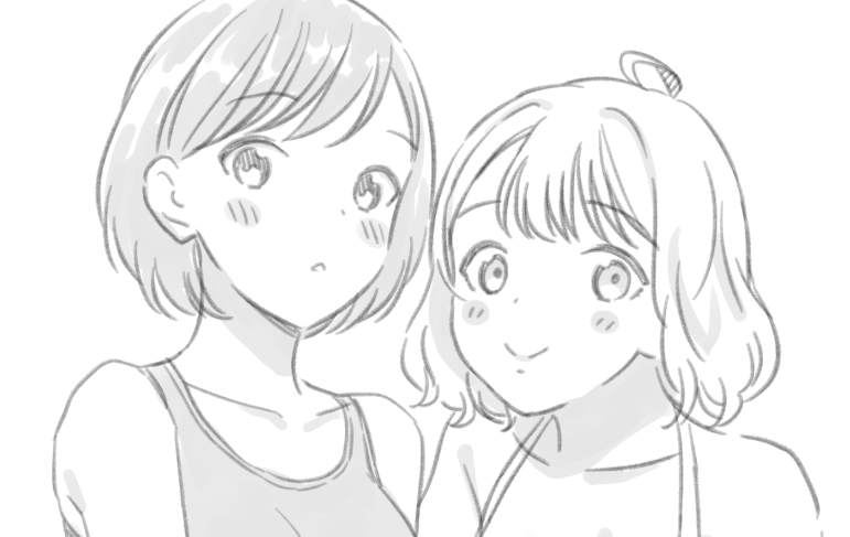 おまけ本作業終わった…遊ちゃんの友達候補まで脱が…水着で描いたから思ったより時間かかった 