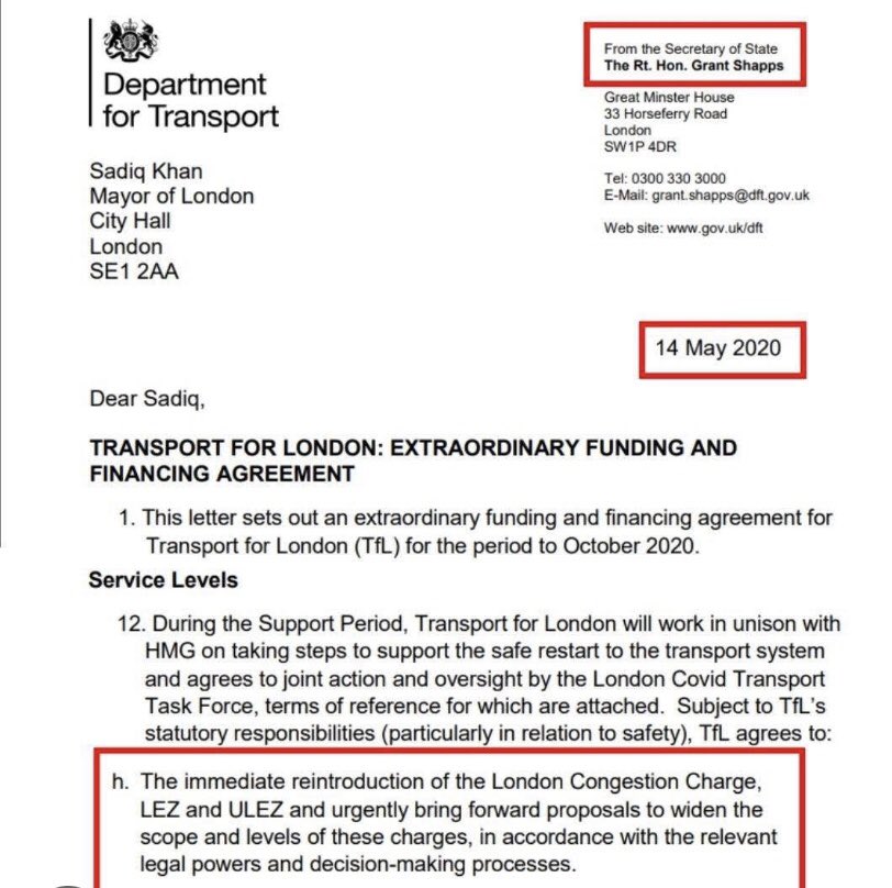 The ULEZ was BROUGHT in by Boris Johnson &amp; it’s expansion was REQUIRED by the Tory Govt as a condition of receiving funds to offset loss of income on London Transport because of covid
But it’s all Sadiq Khan’s fault
Is that correct?