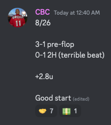 Strong start to the season. No excessive emojis, no gimmicks. Just results. 

cappingbychris.gumroad.com