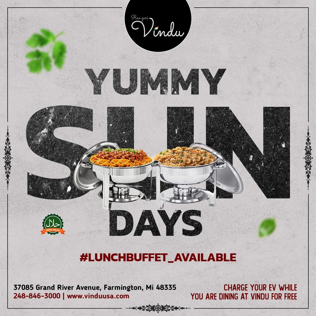 🍽️ From mouthwatering appetizers to tantalizing main courses and divine desserts, our buffet has it all! Experience a symphony of flavors and textures that will transport you to gastronomic heaven. 🌈✨

📞: 248-846-3000
Order Online: vinduusa.com