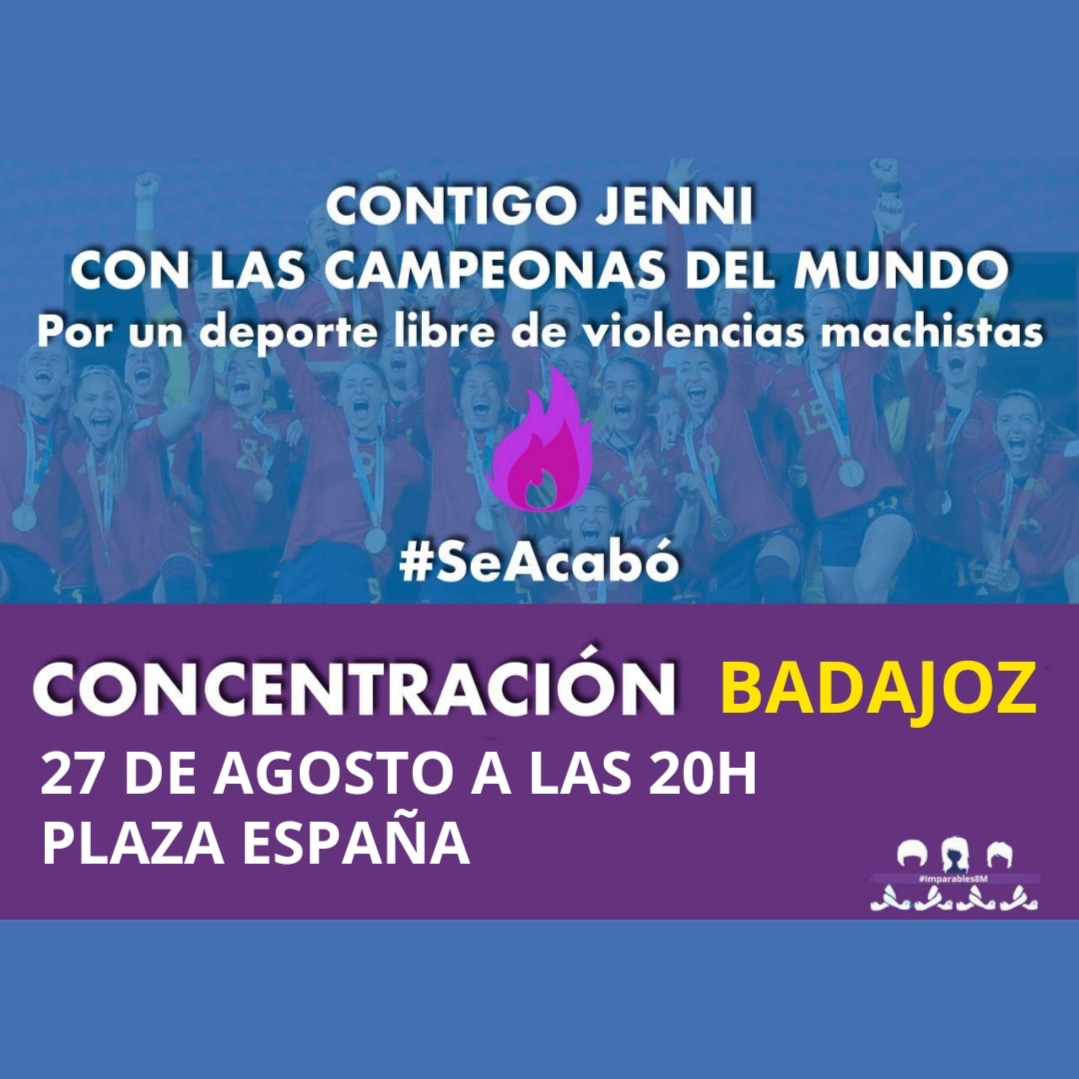 ¡Os recordamos que hoy domingo, a las 20h salimos a la calle para demostrar nuestro apoyo a Jenni hermoso y a todas las mujeres que sufren violencia machista!
#Seacabó el silencio cómplice, #seacabó guardar silencio