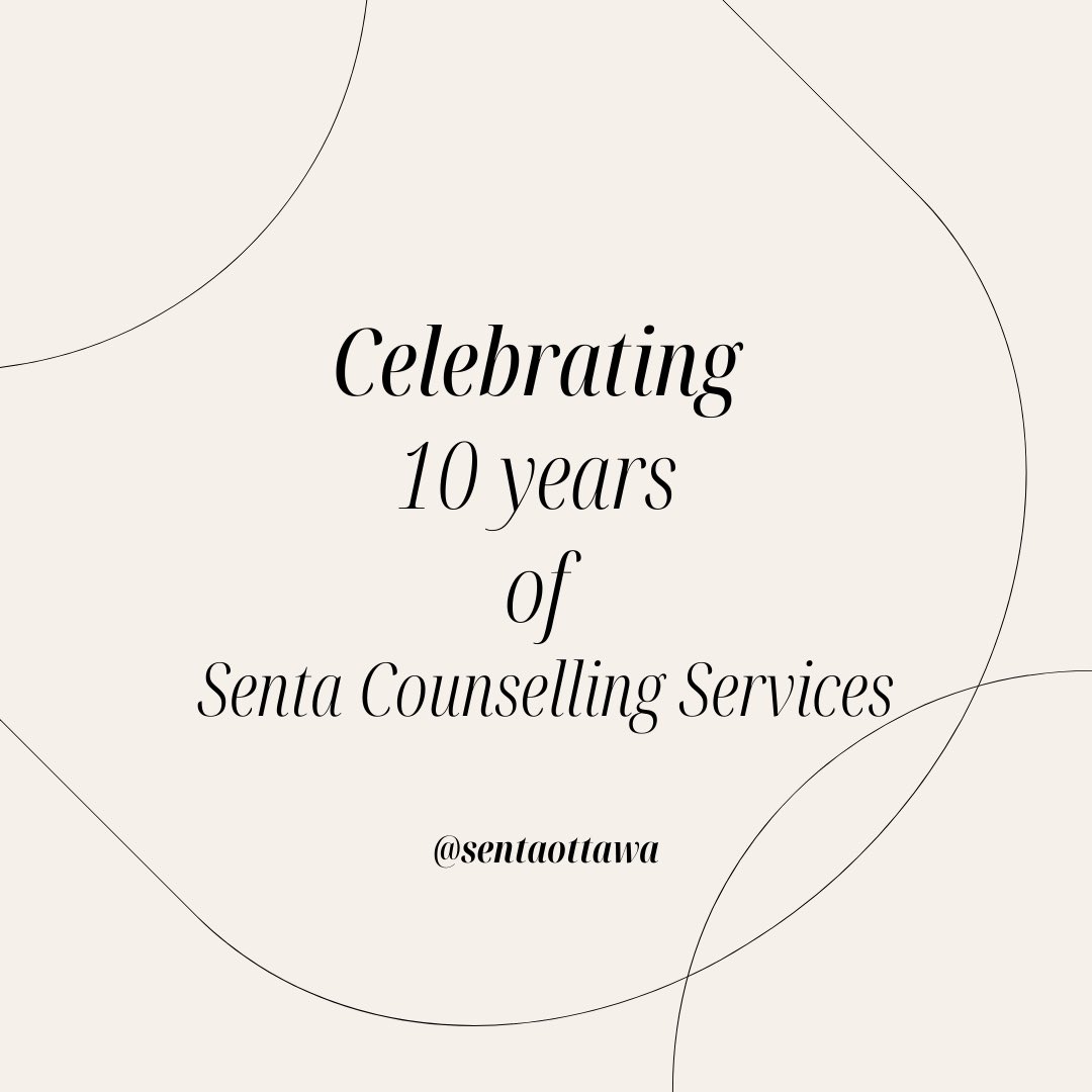 SentaOttawa's tweet photo. Senta Counselling Services celebrates 10 years of providing Psychotherapy services to youth &amp; adults in Ottawa, Barrhaven &amp; Canada-Wide virtually! 

#10Years #Anniversary #Ottawa #MyBarrhaven #Barrhaven #Canada #Psychotherapy #therapy #clinic https://t.co/E2AANZszCB