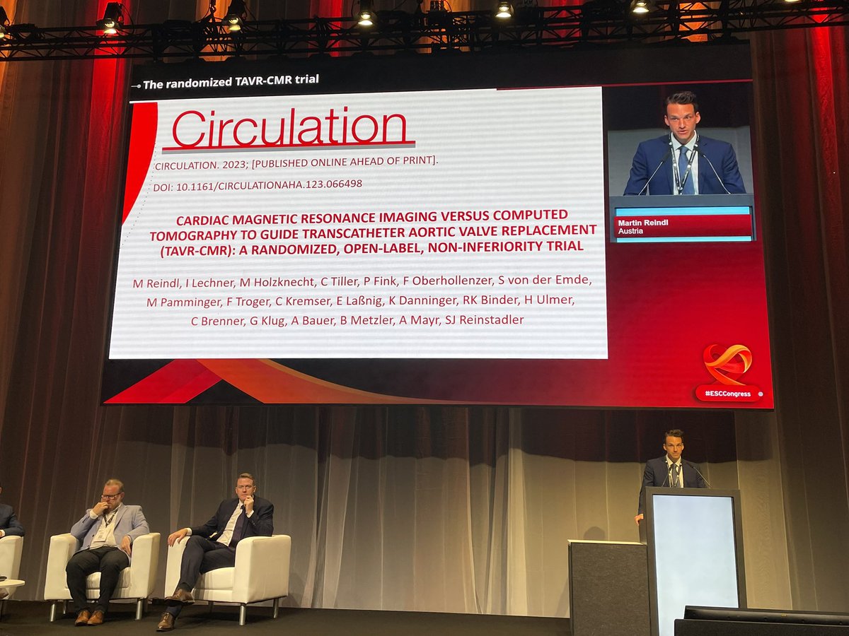 Christina Tiller (@ct_tiller) on Twitter photo #TAVR-CMR trial presented by Martin Reindl in late-breaking science on imaging
#ESCCongress2023 #whyCMR
Check it out: ahajournals.org/doi/10.1161/CI…
<a href="/ReinstadlerSJ/">Sebastian J Reinstadler</a> <a href="/lechner_i/">Ivan Lechner</a> <a href="/HolzknechtM/">Magdalena Holzknecht</a> <a href="/CoTAustria/">CoT Austria</a> @imed_tweets #TAVR-CMR trial presented by Martin Reindl in late-breaking science on imaging
#ESCCongress2023 #whyCMR
Check it out: ahajournals.org/doi/10.1161/CI…
<a href="/ReinstadlerSJ/">Sebastian J Reinstadler</a> <a href="/lechner_i/">Ivan Lechner</a> <a href="/HolzknechtM/">Magdalena Holzknecht</a> <a href="/CoTAustria/">CoT Austria</a> @imed_tweets