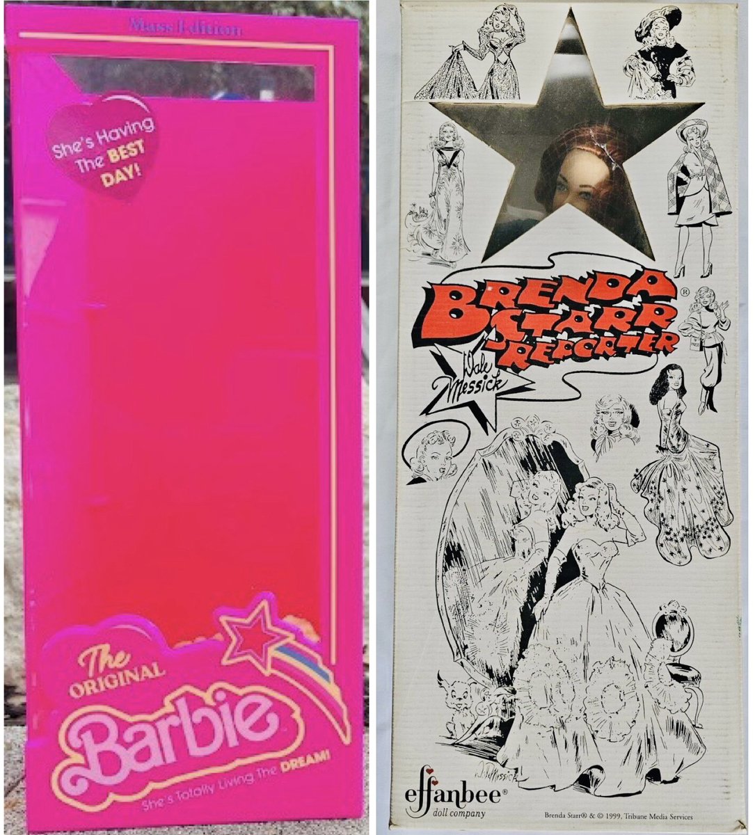 TheBrendaStarr's tweet photo. Which fashion doll's box would you rather?
#BarbieMovie #BrendaStarrReporter #BarbieBox #DaleMessick #BrendaStarr #vintagetoys https://t.co/2EjzNa70AP