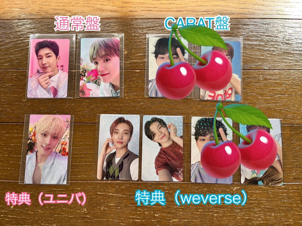 scbcsy_'s tweet photo. seventeen always yours トレカ 交換

譲：画像参照（ジョシュア、ウォヌ、ウジ、スングァン、ディノ）

求：エスクプス

郵送での交換希望です🍒
お気軽にご連絡ください！
特典は基本特典同士での交換でお願いします🙏 https://t.co/t40VtLdRJp