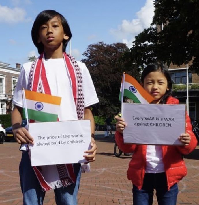 BinaNepram's tweet photo. Manipuris marched for Peace ☮️ in #Netherlands on Saturday.3.3 million people in state deserve to live in peace,safety & in dignity.The wars waged on land & its #Indigenouspeoples for past 3 months must end #OurQuestForPeace is greater than #YourThirstForWar #NotYourWarSite🌿🙏🏽 https://t.co/Cw1nPHtI8H