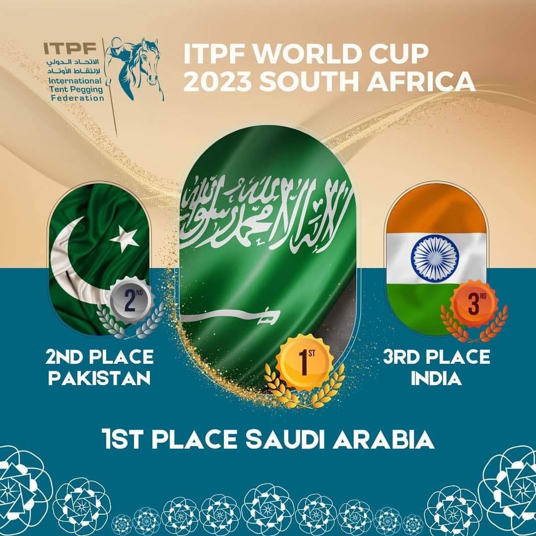 ساوتھ افریقہ میں ہونے والے نیزہ بازی ورلڈ کپ میں پاکستان دوسرے، سعودی عرب پہلے اور بھارت تیسرے نمبر پر