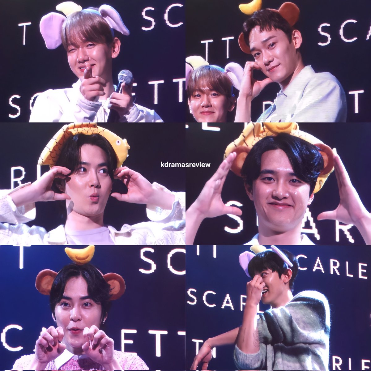 oohtrbl's tweet photo. EXO GLOW TO YOU Meet and Greet in Jakarta ✨️

this was during the "punishment". baekhyun, chen, and suho lost but everyone ended up doing it 😭

kyungsoo and his 'moon heart' 🫶🏻
xiumin as a hamster 🐹
and chanyeol as an elephant 🐘

#HappyToSeeEXO #EXOxSCARLETT https://t.co/I80pd74gPe