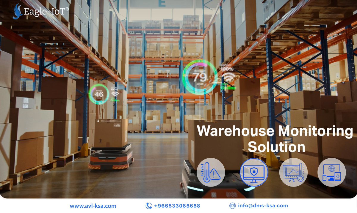 Eagle_IoT's tweet image. #Eagle_IoT #WarehouseMonitoring Solutionoffers a comprehensive set of features to help you optimize your #warehouseoperations. From receiving items for inventory to maintaining the quality of stocks while in storage, tracking of stock, packing and shipping out orders, and