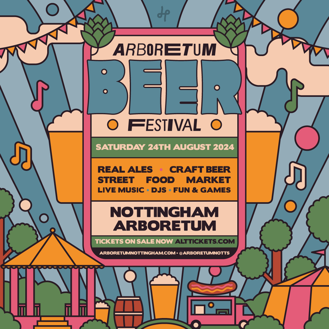 Our  famous Arboretum Beer Festival returns to Nottingham for our fourth year, with local &amp; national brewers, street food, live music, DJs &amp; more.

📷 Earlybird tickets now on sale at bit.ly/abeerfest24 — including your own festival cup &amp; programme!