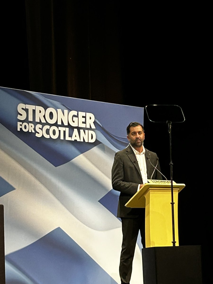 📣 First Minister @HumzaYousaf at the SNP’s National Council in Perth: “The more determined some at Westminster are to silence Scotland overseas, the more determined I am for Scotland’s voice to be heard loud and clear.”