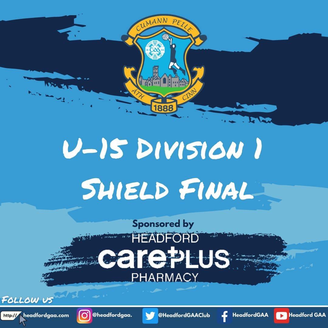 HeadfordGAAClub's tweet photo. All the best to the u-15 team and management who face Maigh Cuilin in the Division 1 Shield Final today in Knockdoemore at 3.15pm 

#ÁthCinnAbú 🇧🇼🇧🇼 https://t.co/tno6FaE8h9