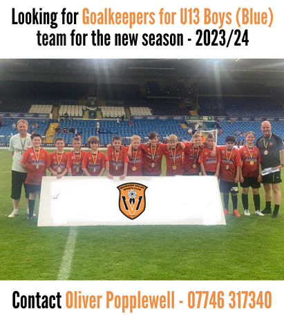 WoodkirkValley's tweet photo. U13 Boys Blue team needs YOU! 🧤🥅 Join this exciting squad as a GOALKEEPER and elevate your skills. Manager Oliver is eager to hear from you. Don't miss this amazing opportunity! 🏆💪

Contact Oliver: 07746 317340. Let's create football magic! ✨🙌

#Goalkeeperwanted https://t.co/DeHyxR10qq