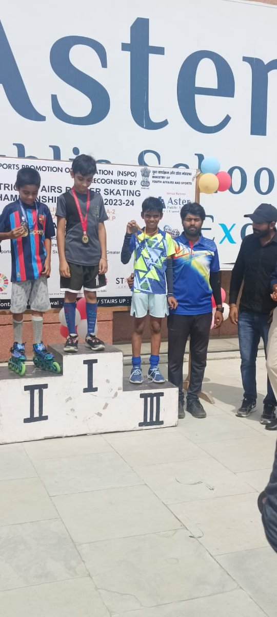 Gyanshree is proud of Darsh Singh of Grade 5E for winning Bronze Medal  ( U-11 incline) in the All District Roller Skating Championship held on Sunday, 27th August 2023 at Aster Ounlic School, Greater Noida