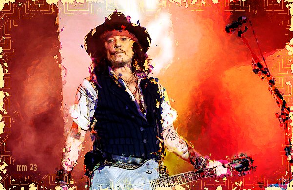 Meepsia's tweet image. 270823
my invented JOHNNY: One more filter and I do believe the background had gone up in flames ...

ME: Why don&apos;t you pull the other one - it has Big Ben attached to it 🤪 I mean; it gots bells on 😁

#JohnnyDepp #Photoshop #FilterForge