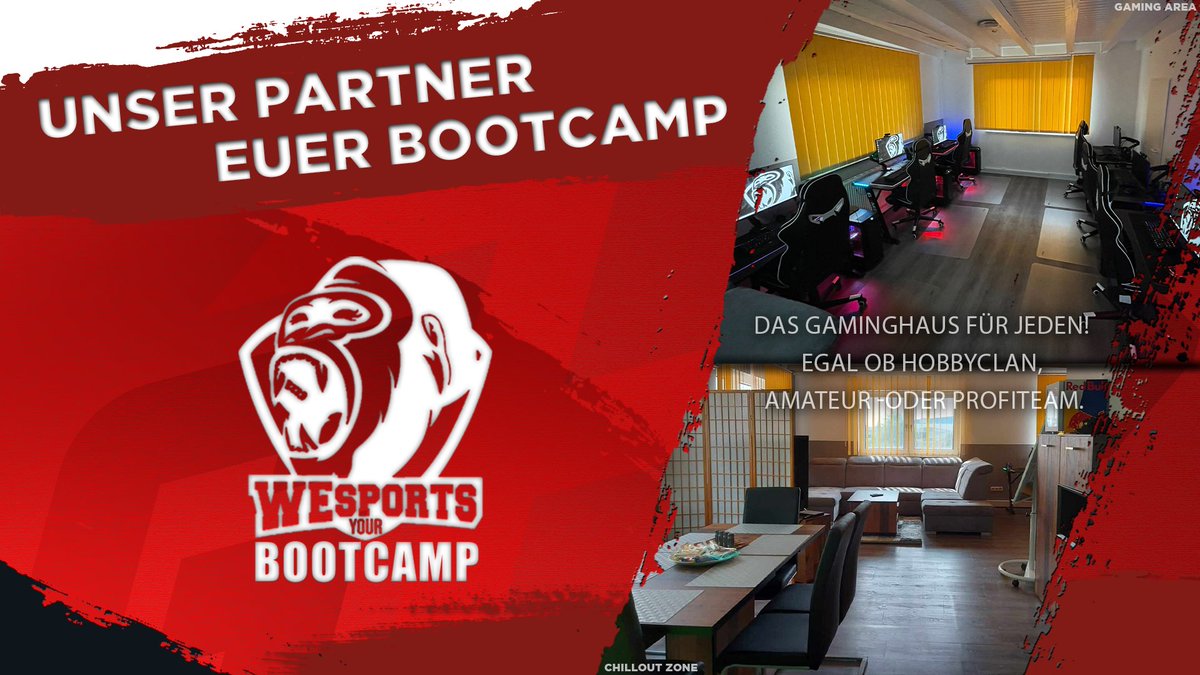 GHReSports's tweet image. 𝙒𝙚𝙧𝙗𝙪𝙣𝙜
Das Bootcamp eurer Wahl! 😎

Ein voll ausgestattetes Bootcamp mit allen Extras wartet auf euch! 
Nutzt eure Zeit sinnvoll und bucht euch schöne Tage im #WeSBootcamp 

Ein Träumchen für jedes Team! 🙌

➡️ bootcamp.wesports.de

#WeSBootcamp #GHRPartner