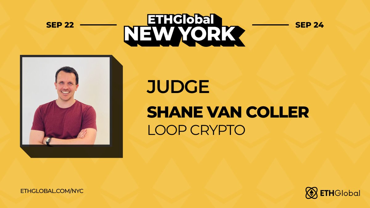 I'm taking part in @ethglobal New York 🗽 as a judge! Can't wait to see what everyone is building in one of the most iconic cities in the world. You can still sign up, applications are closing soon:
ethglobal.com/nyc