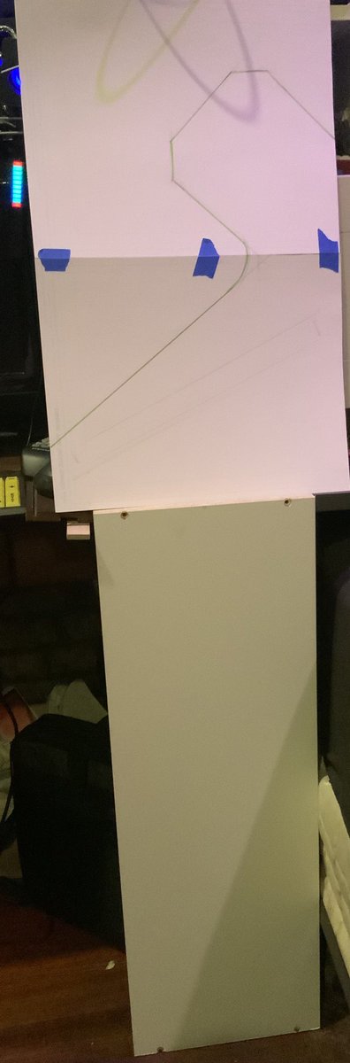 Zornow13's tweet photo. WIP 3D Sketch , trying to design a space saving compact generic #arcade cabinet, that is perfect to play while either standing or sitting down at! I think I got the perfect sized idea here. Itโs just over 4 ft tall prob 18 inches deep, 15-16 wide. #makingstuff #RETROGAMING https://t.co/1CmRWm67Bn
