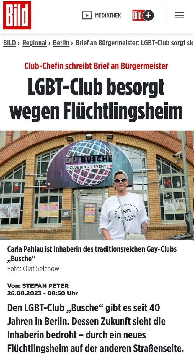 PeterBorbe's tweet photo. Die Clubbetreiber und ein Großteil der Gäste haben sicher bisher Leute, die gegen ein neues Flüchtlingsheim in ihrer Stadt protestiert haben, als Nazis, Menschenfeinde und Rassisten beschimpft. Aber gegenüber wollen sie dann doch keines haben. #Busche #Berlin https://t.co/tHWrXeXdly
