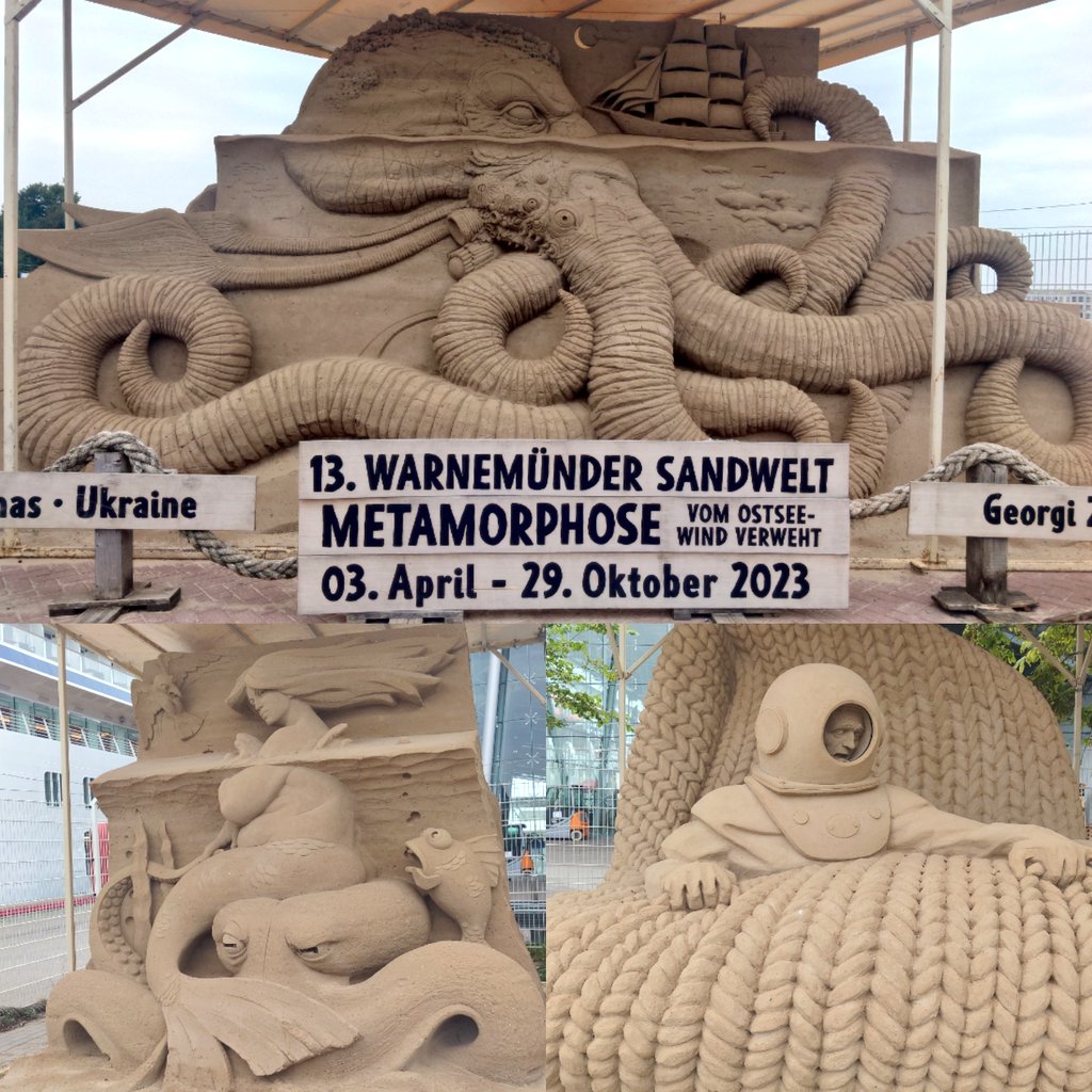 vonnahbisfern's tweet photo. Warnemünder Sandwelt 🌊😍🏖️

#sandwelt #warnemündersandwelt #sandfiguren #sandskulpturen #ostsee #warnemünde #eastsea #sand #mecklenburgvorpommern #rostock #mv #pier7 #karlspier7 https://t.co/CLSKOmhinM