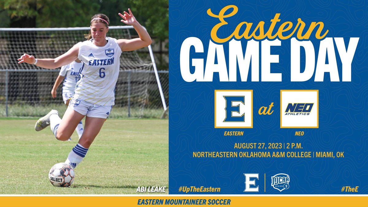 eosc_wsoc's tweet photo. It's Game Day! The Mountaineers open their season in Miami against NEO! #TheE #UpTheEastern #NJCAAWSOC
⚽️ vs. NEO
⏰ 2:00 PM
🏟 Northeastern Oklahoma A&amp;M College
📍 Miami, OK https://t.co/DOwEJ9YOzY