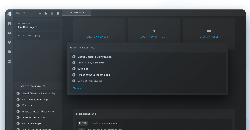 clapperbie's tweet photo. Recent Projects

Clapperbie's enhanced UX guarantees a seamless transition between recent projects. Your stories, now at your fingertips with the revamped interface. 🖋️🎬

#filmmakerlife #scriptwriters #screenwriter #screenwritingtips #filmschool #clapperbie #filmmakingtips