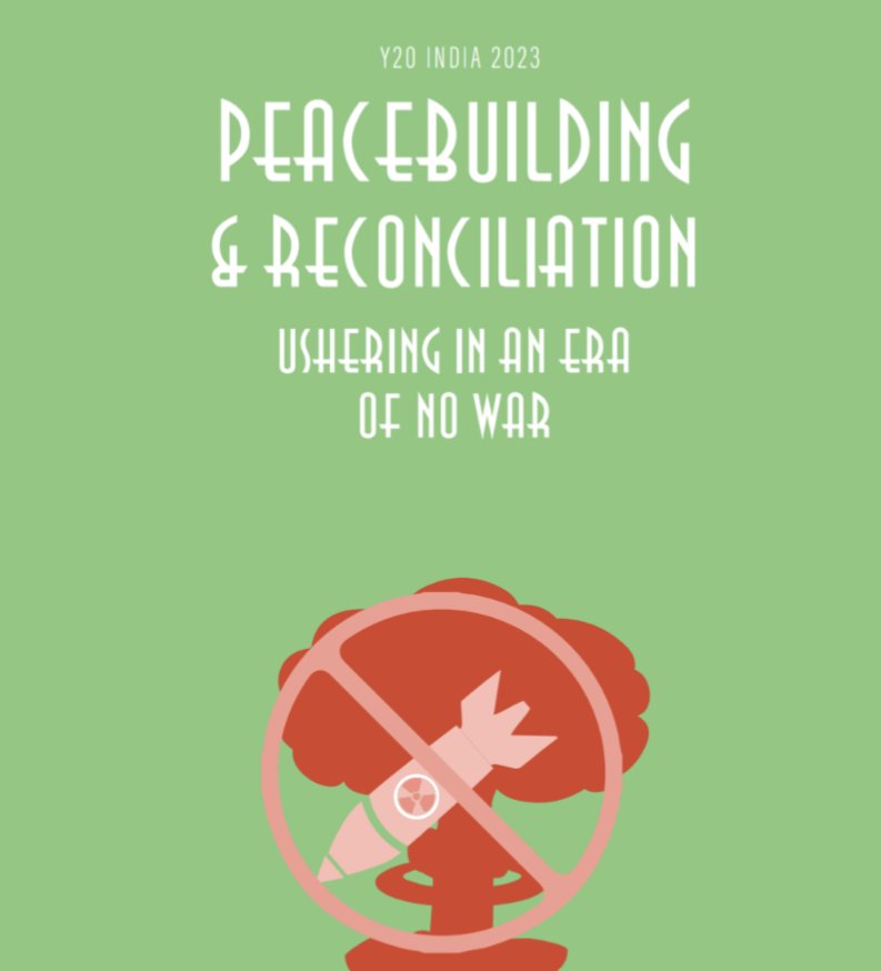 Mridul Upadhyay (@mridul_upadhyay) on Twitter photo 🚨Youth, Peace & Security agenda is getting the attention it deserves! Efforts paid off!🚨
#G20 #Y20 Communique got comprehensive recs on 'Peacebuilding & Reconciliation' & 'Youth in Governance'. Hope #G20declaration takes these up! 
y20india.in/wp-content/upl…
#Youth4Peace 🚨Youth, Peace & Security agenda is getting the attention it deserves! Efforts paid off!🚨
#G20 #Y20 Communique got comprehensive recs on 'Peacebuilding & Reconciliation' & 'Youth in Governance'. Hope #G20declaration takes these up! 
y20india.in/wp-content/upl…
#Youth4Peace