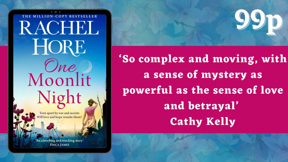 'Brimming over with everything I love about this author's writing: atmosphere, intrigue, wonderful characters and a beautiful love story. Pure delight to read' 
Tracy Rees

The captivating #OneMoonlitNight by @Rachelhore is still only 99p! Don't miss out!

amzn.to/3KFY1Ov