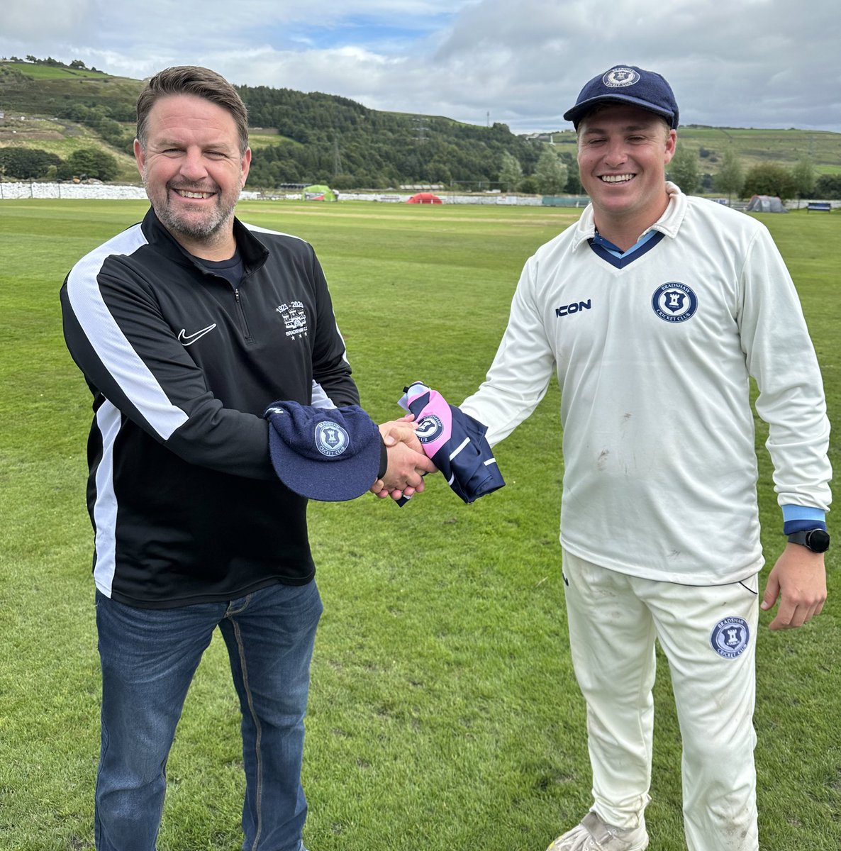 Bradshaw CC (@bradshawcricket) on Twitter photo Also celebrating their 100th year anniversary with a new stunning patio in the name of a great of <a href="/BradshawCC/">Bradshaw CC</a> Simon Lees.
Captain <a href="/CarstensEvert/">Evert Carstens</a> presenting them with a shirt and baggy blue to celebrate 100 years! Also celebrating their 100th year anniversary with a new stunning patio in the name of a great of <a href="/BradshawCC/">Bradshaw CC</a> Simon Lees.
Captain <a href="/CarstensEvert/">Evert Carstens</a> presenting them with a shirt and baggy blue to celebrate 100 years!