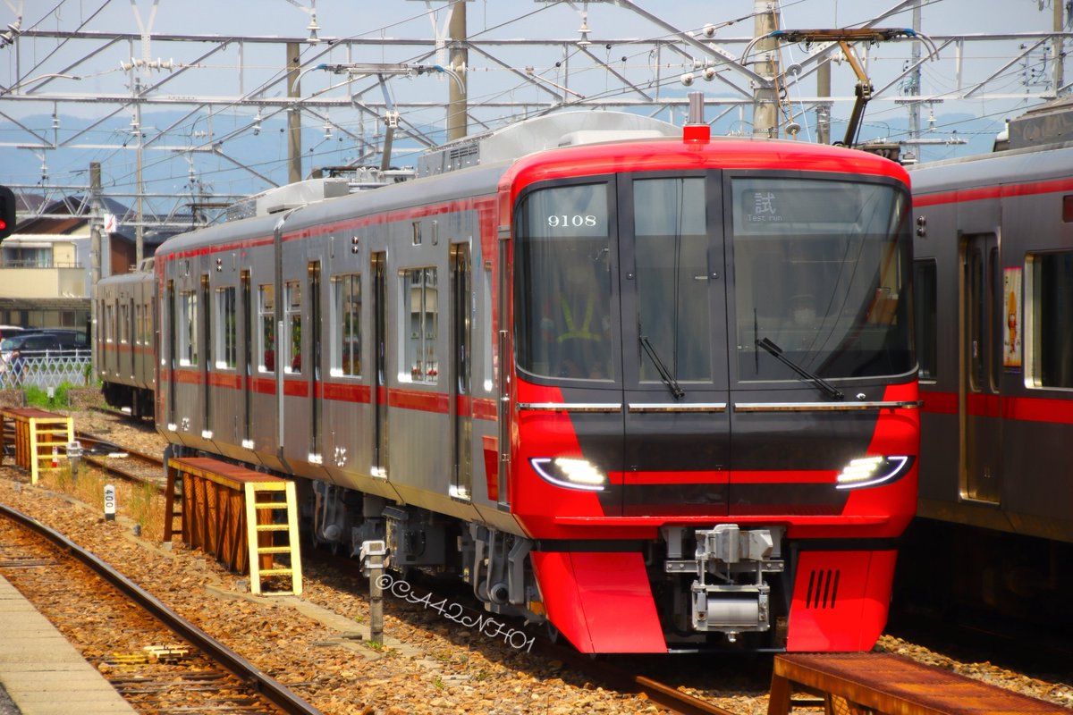 CA42NH01's tweet image. #性能確認試運転 
#試運転 #testrun 
#名古屋鉄道 #名鉄 #9100系 #9108F 

 📷2023/08/21